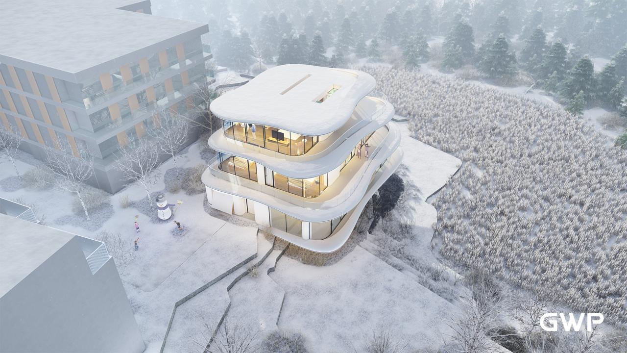 BIM建筑|云之屋·日本北海道温泉度假酒店 / GWP