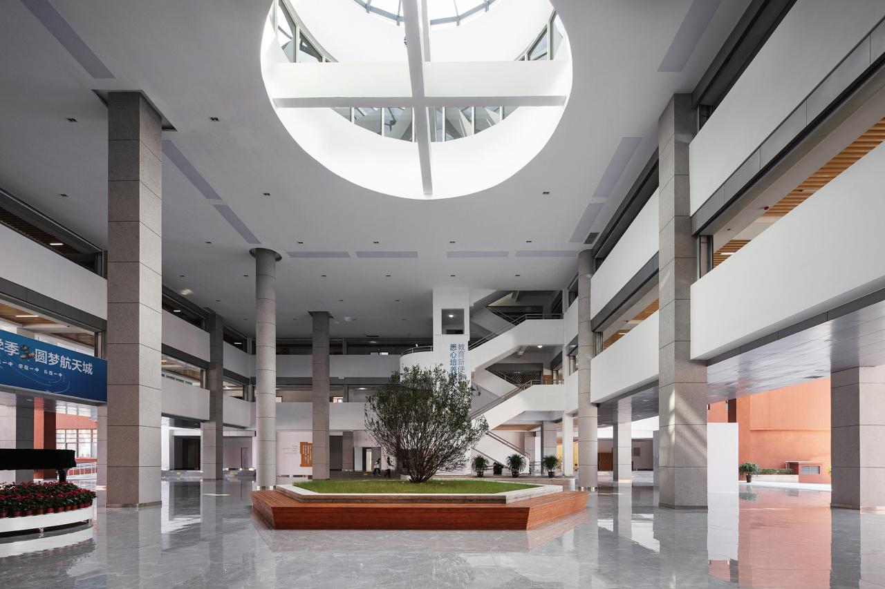 BIM建筑|“合”与“和” 厅、堂与庭：西安市航天城第一中学建筑设计 / 西安建筑科技大学建筑设计研究院