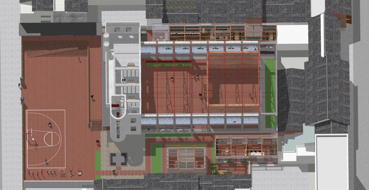BIM建筑|扎根！生长！——邛崃市平乐古镇剧场改造 / 厚石设计