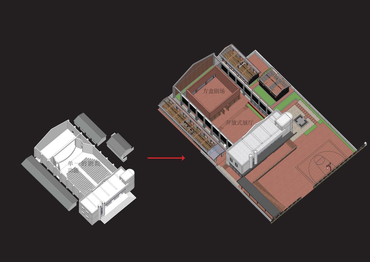 BIM建筑|扎根！生长！——邛崃市平乐古镇剧场改造 / 厚石设计