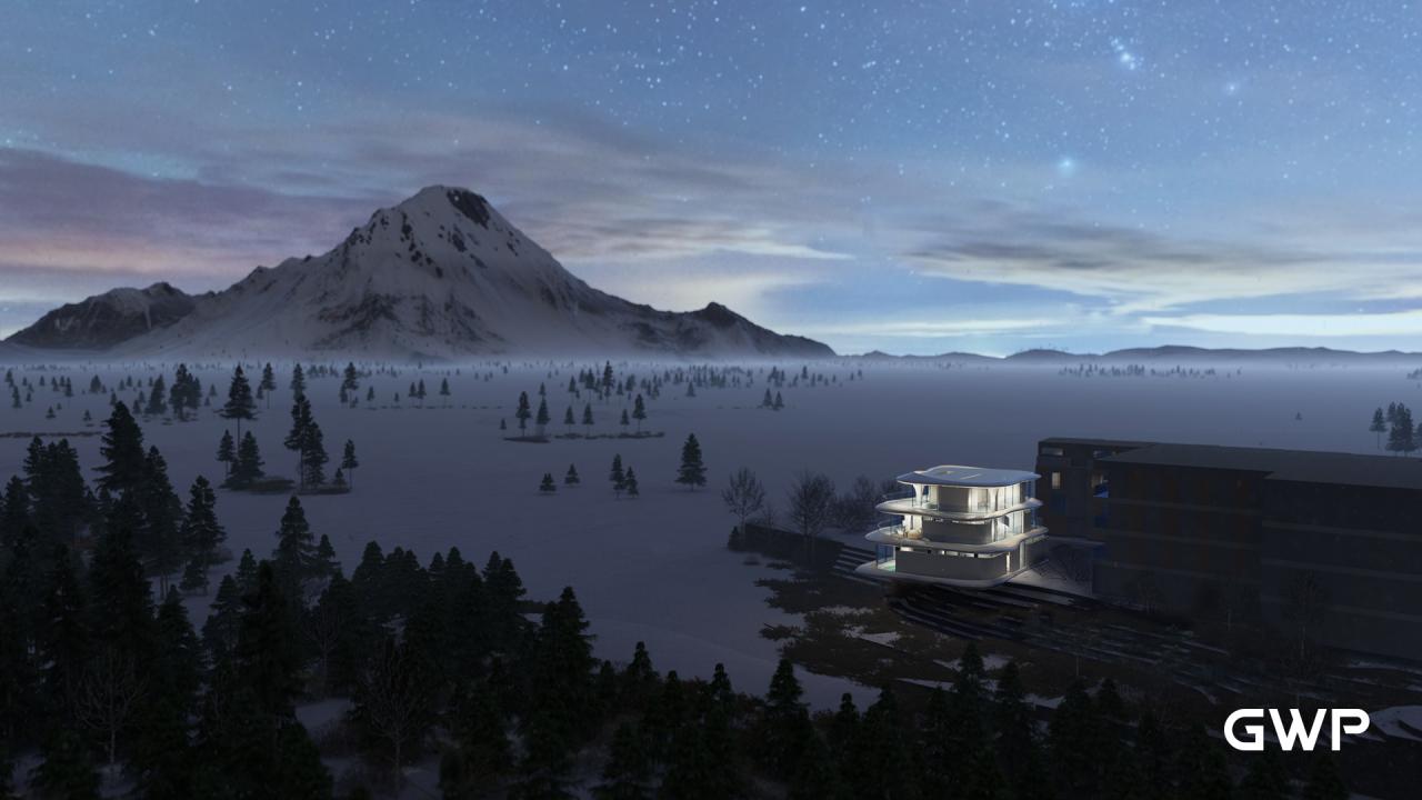 BIM建筑|云之屋·日本北海道温泉度假酒店 / GWP