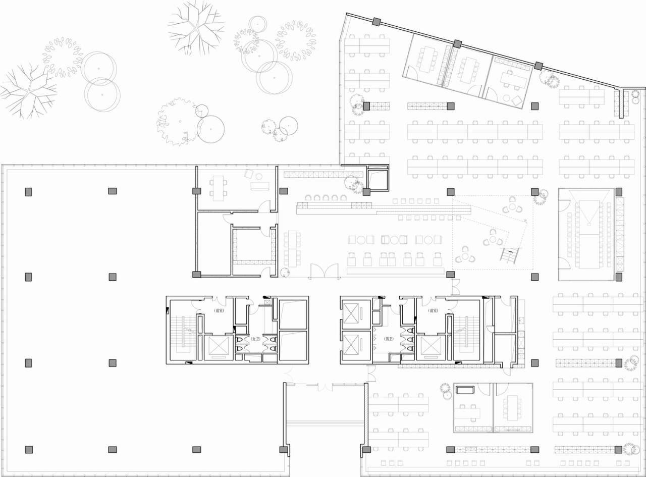 BIM建筑|将悬浮会议室引入移卡办公空间 / JSPA Design