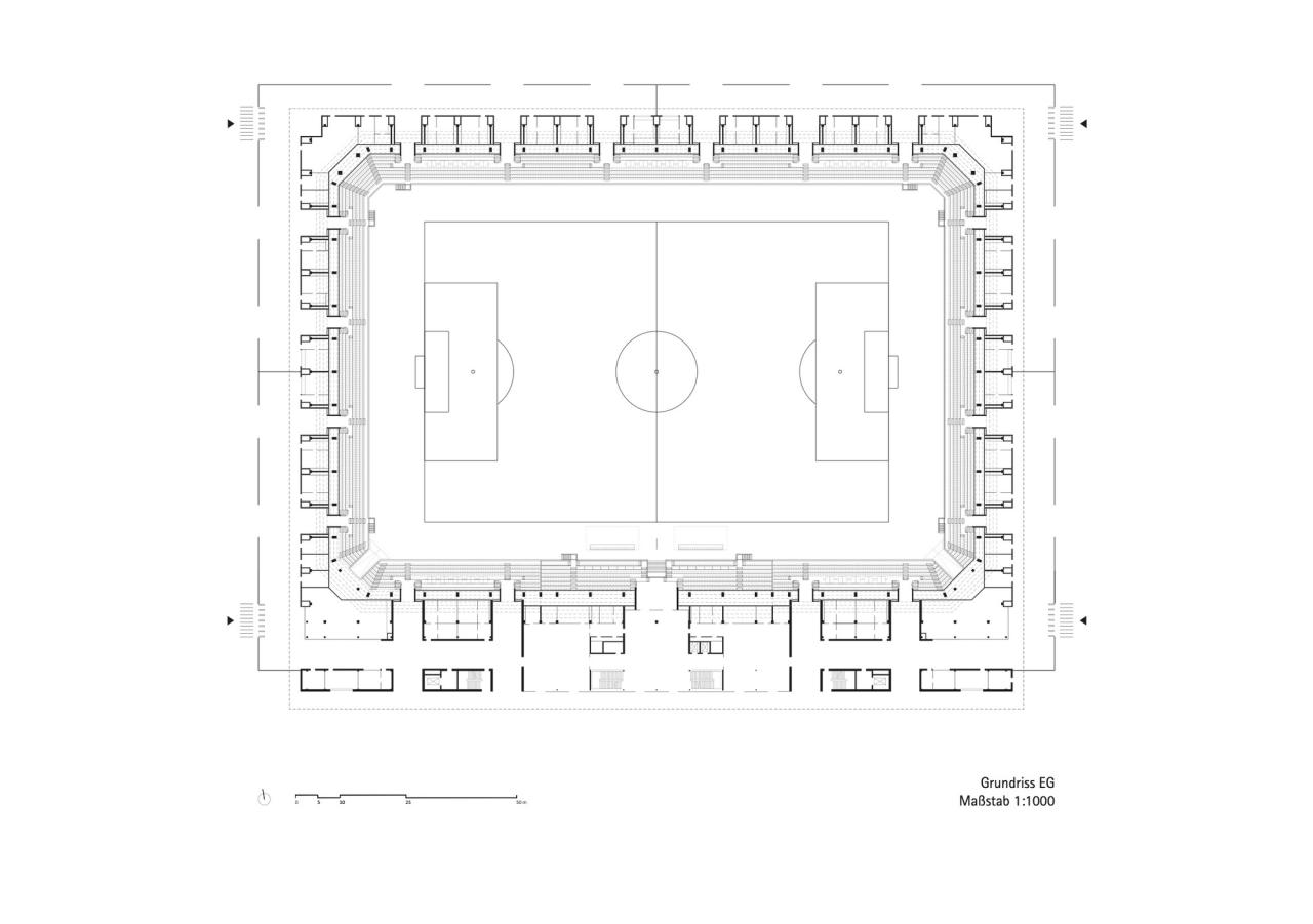 BIM建筑|卢森堡足球橄榄球体育场 / gmp Architects