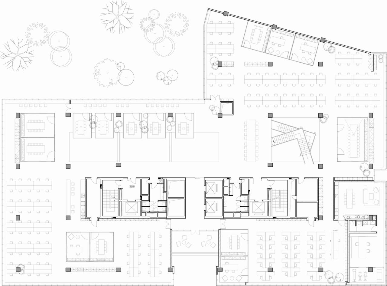 BIM建筑|将悬浮会议室引入移卡办公空间 / JSPA Design