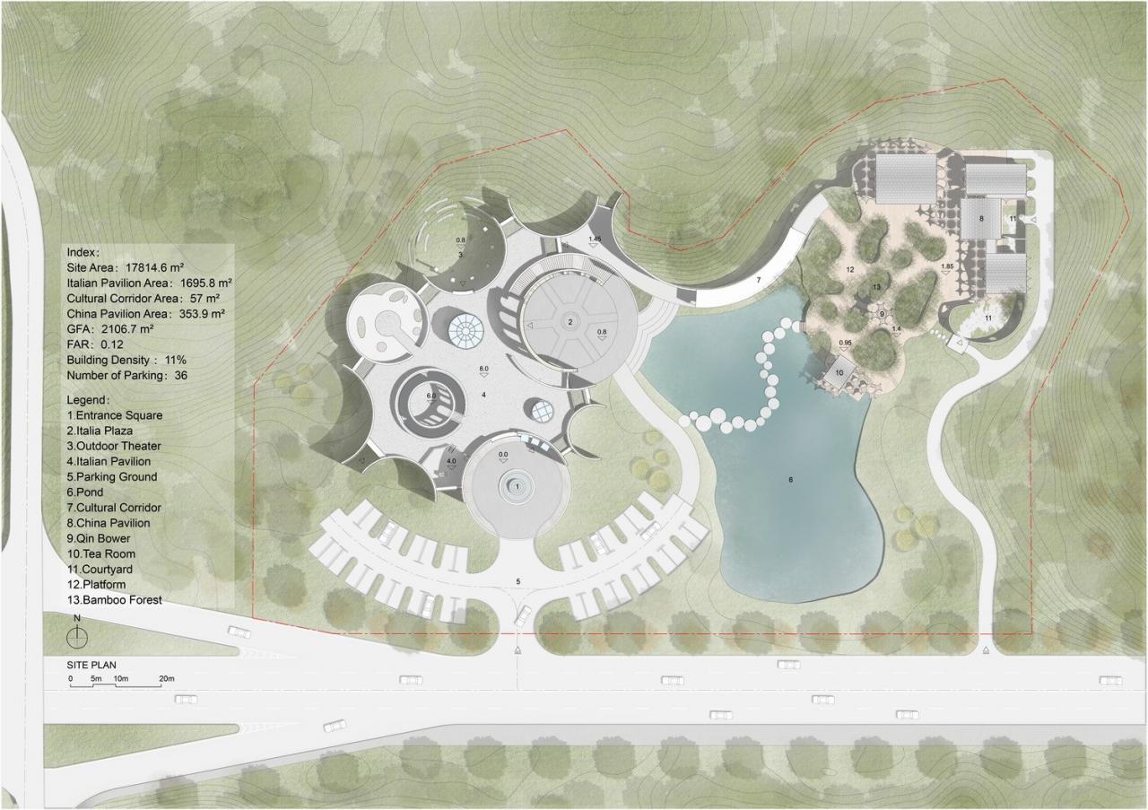 BIM建筑|中意文化艺术交流中心之中华馆 / aoe事建组