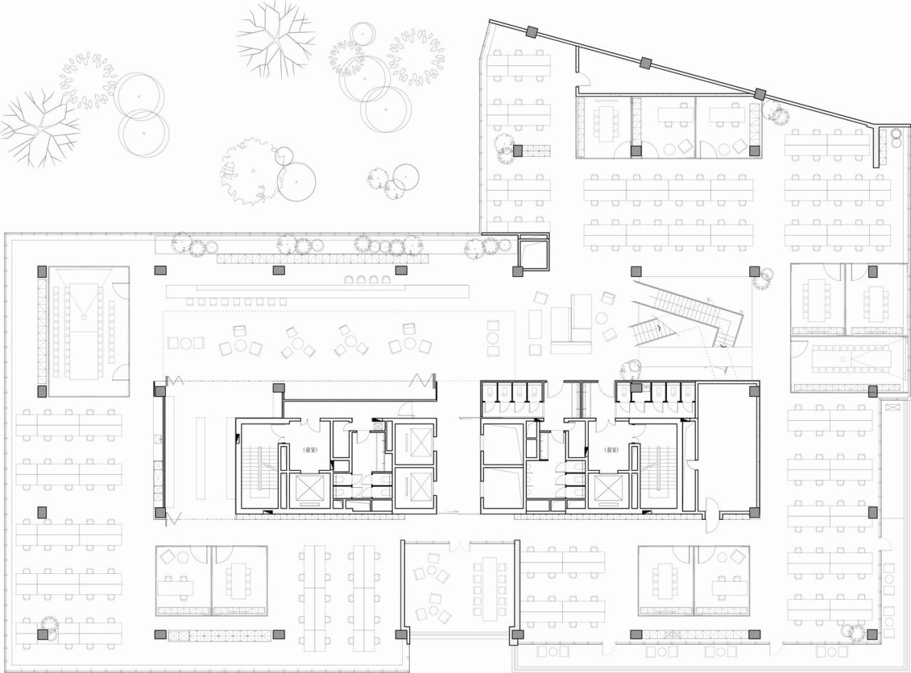 BIM建筑|将悬浮会议室引入移卡办公空间 / JSPA Design