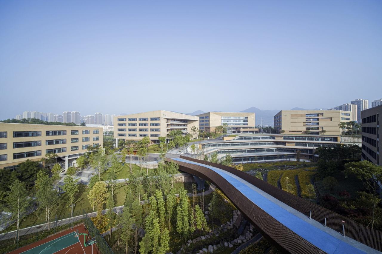 BIM建筑|西南大学附属中学两江校区：消失的高密度校园 / gad