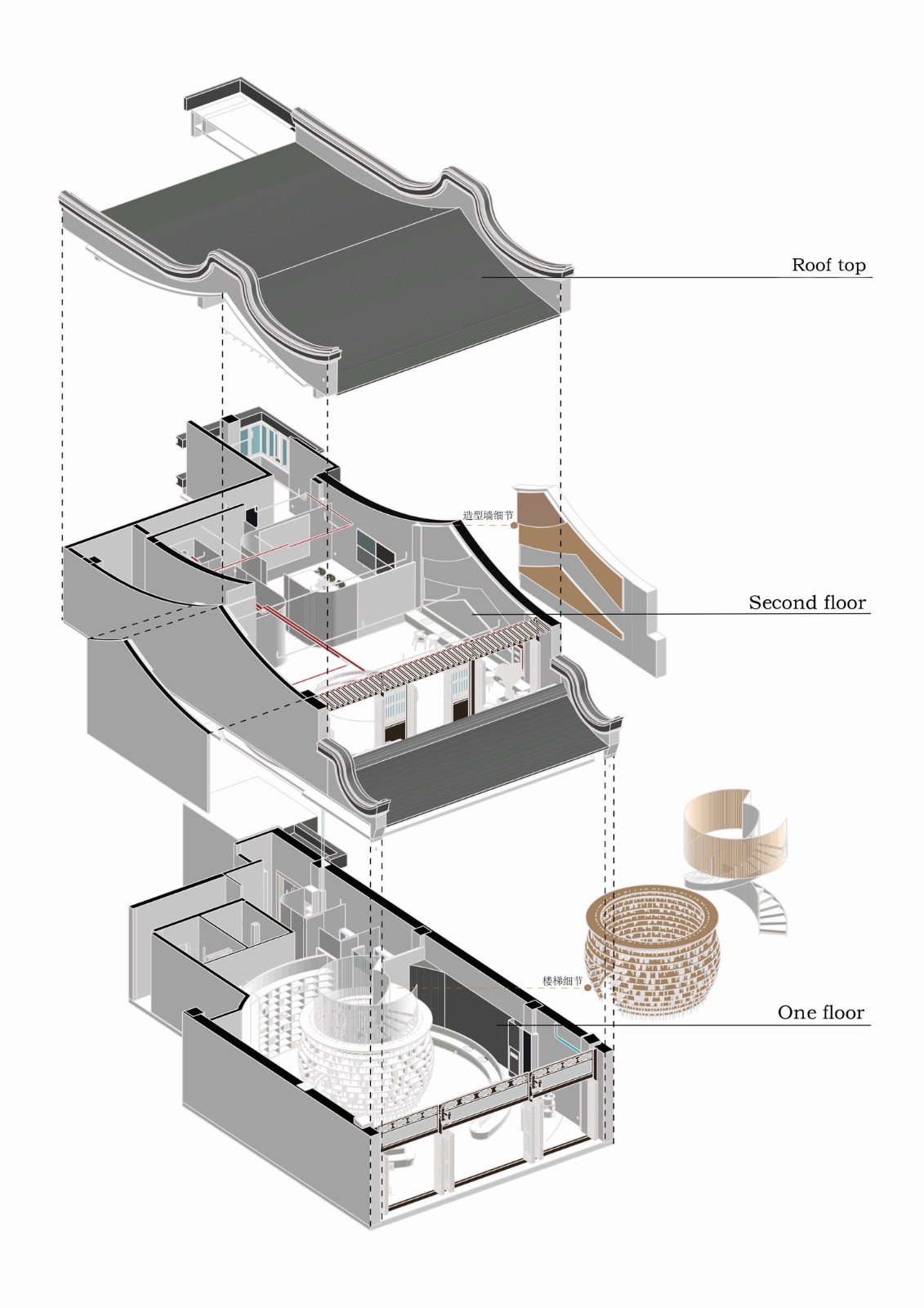 BIM建筑|时代共生：朱紫坊历史古厝中的“现代白” / 平衡空间设计