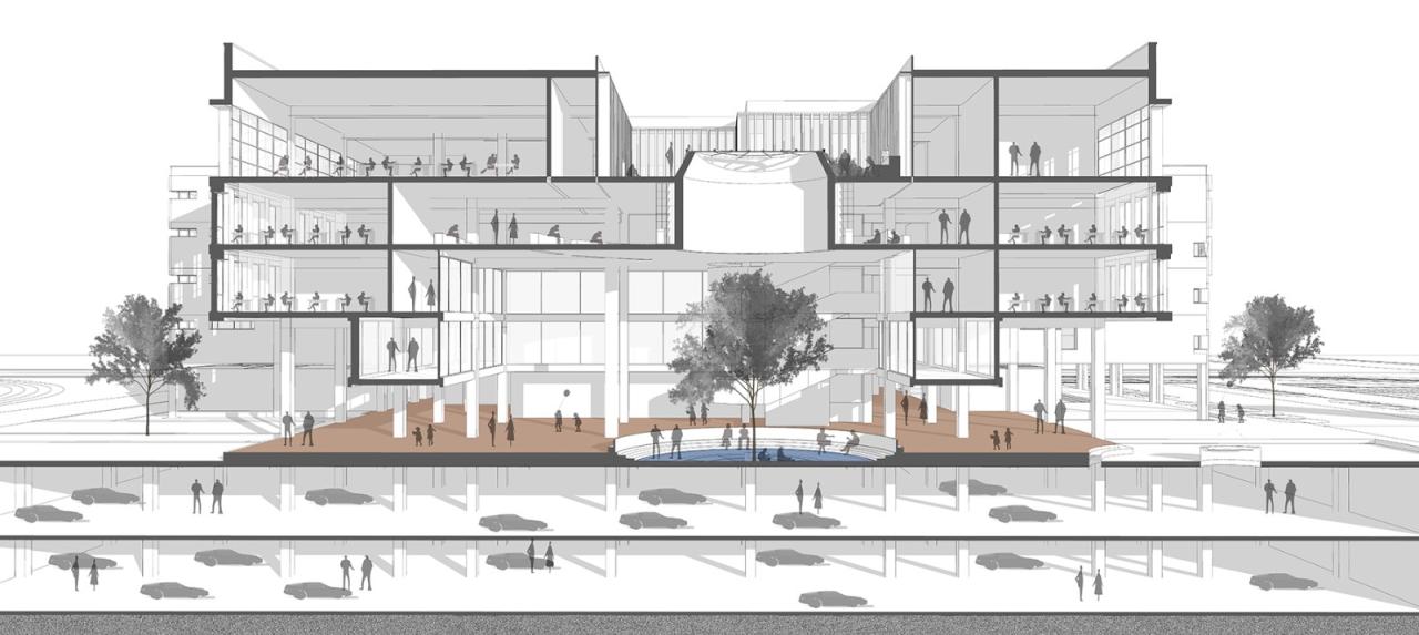 BIM建筑|“合”与“和” 厅、堂与庭：西安市航天城第一中学建筑设计 / 西安建筑科技大学建筑设计研究院