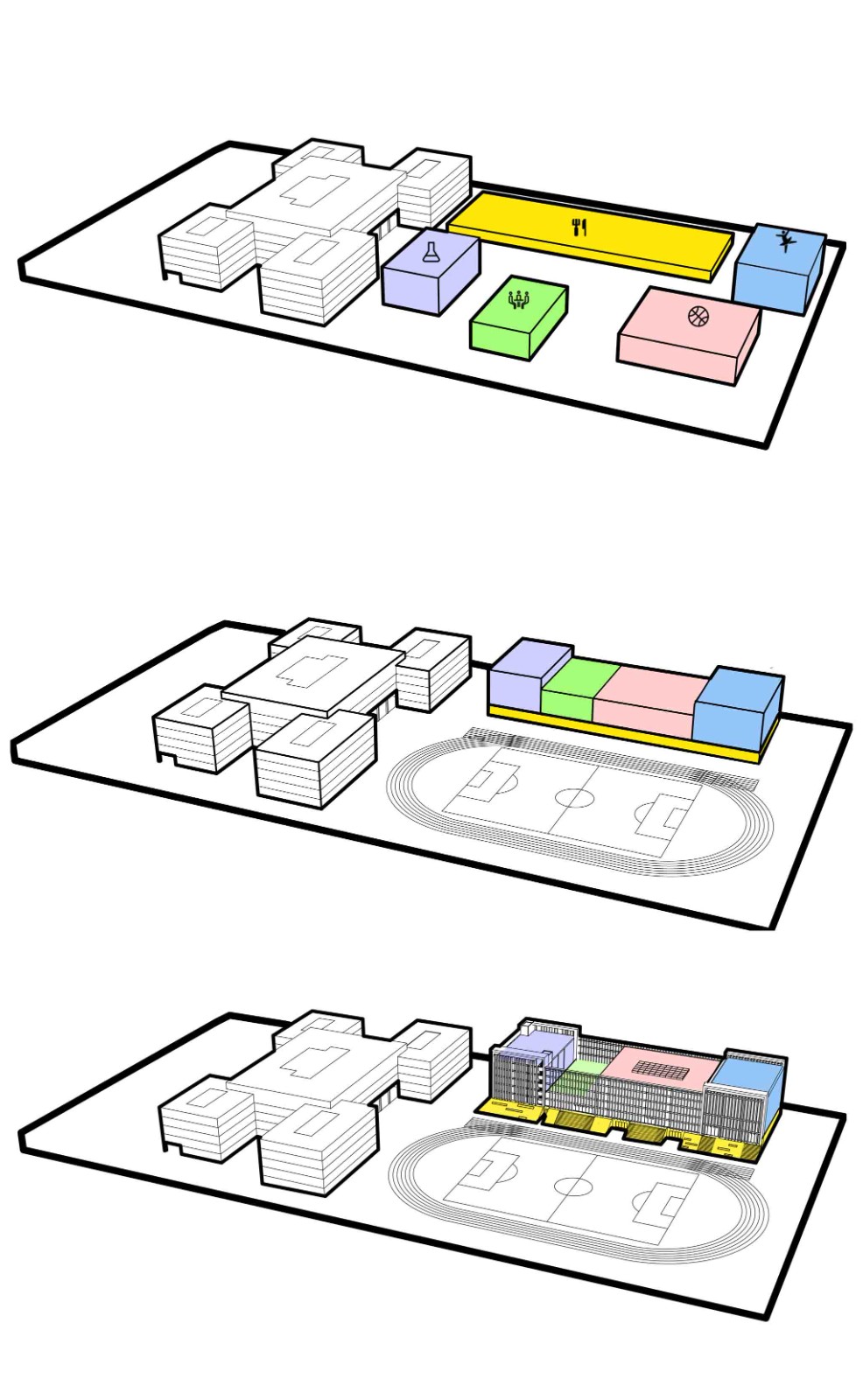 BIM建筑|“合”与“和” 厅、堂与庭：西安市航天城第一中学建筑设计 / 西安建筑科技大学建筑设计研究院