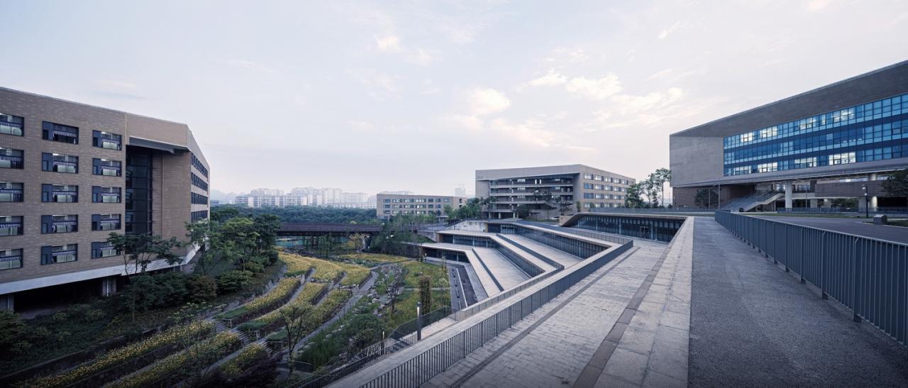 BIM建筑|西南大学附属中学两江校区：消失的高密度校园 / gad