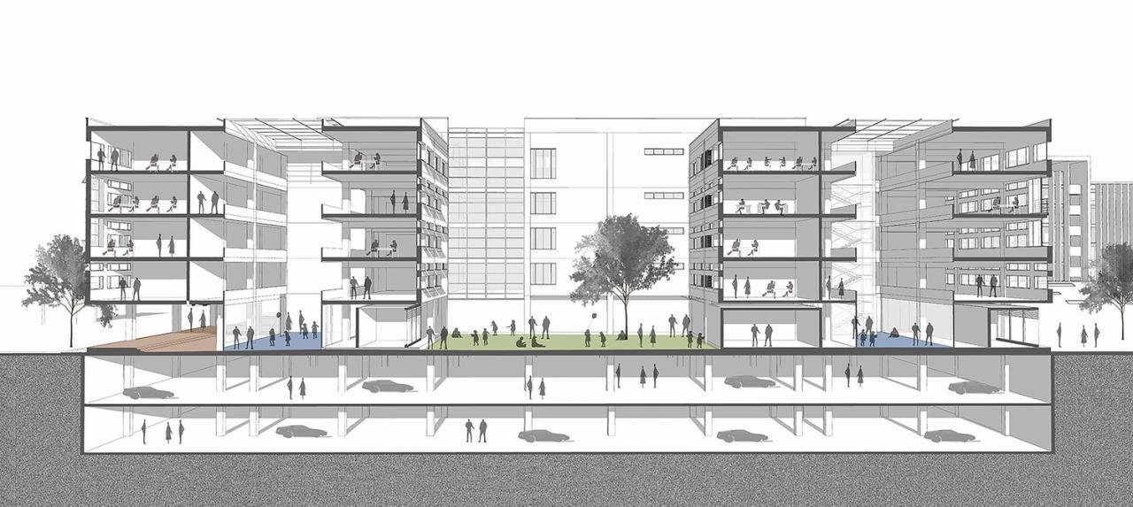 BIM建筑|“合”与“和” 厅、堂与庭：西安市航天城第一中学建筑设计 / 西安建筑科技大学建筑设计研究院