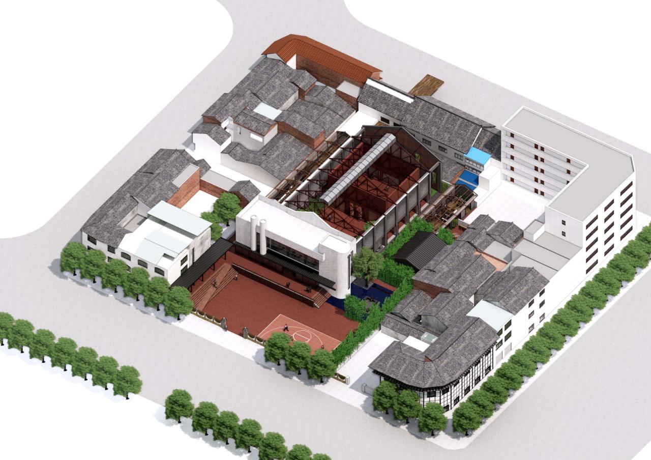 BIM建筑|扎根！生长！——邛崃市平乐古镇剧场改造 / 厚石设计