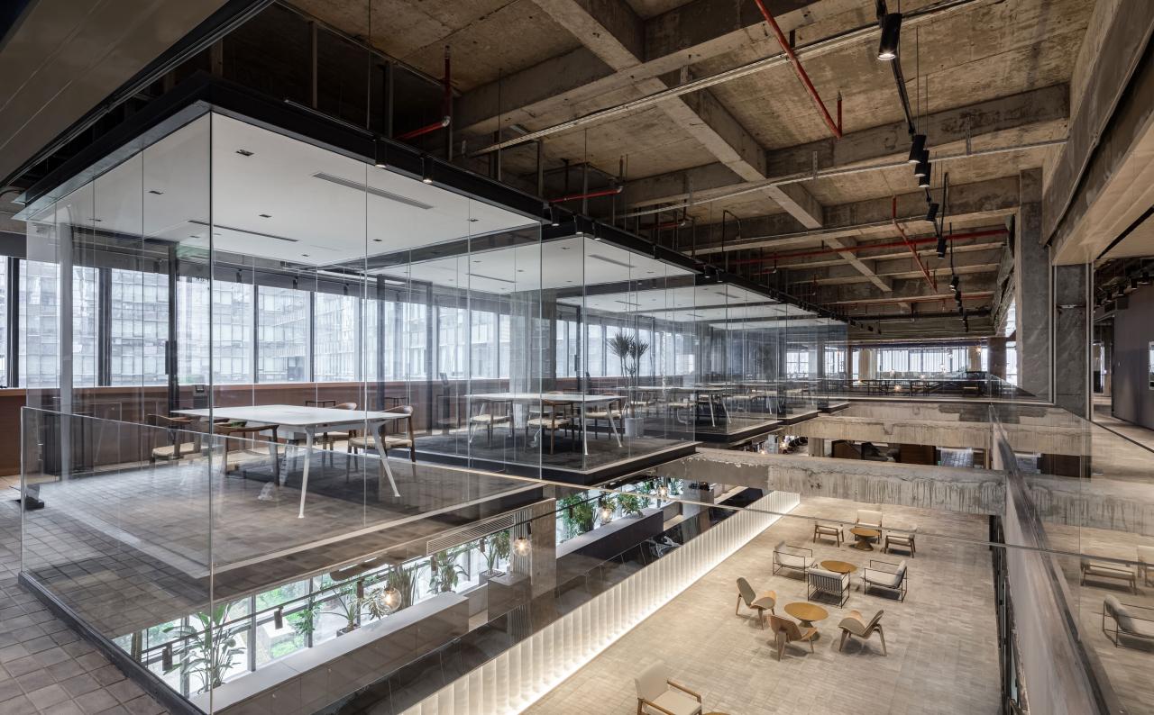 BIM建筑|将悬浮会议室引入移卡办公空间 / JSPA Design