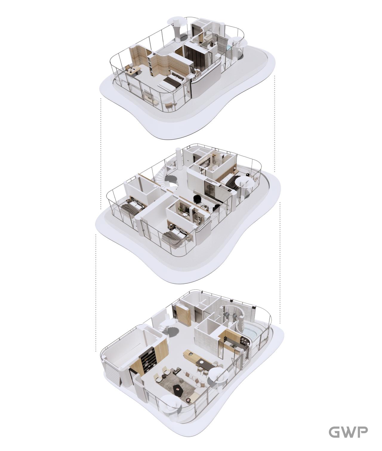 BIM建筑|云之屋·日本北海道温泉度假酒店 / GWP