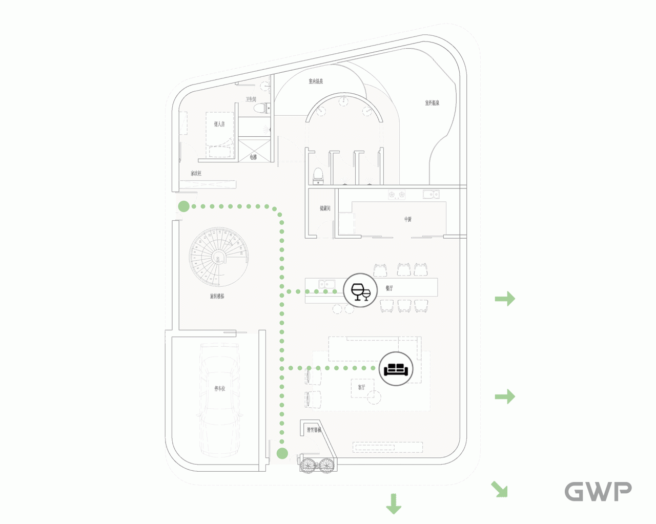 BIM建筑|云之屋·日本北海道温泉度假酒店 / GWP