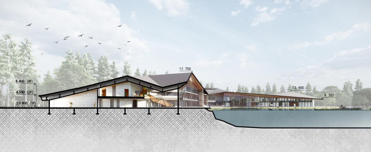 BIM建筑|长兴岛郊野公园游客中心 / 米川工作室 + 水石设计