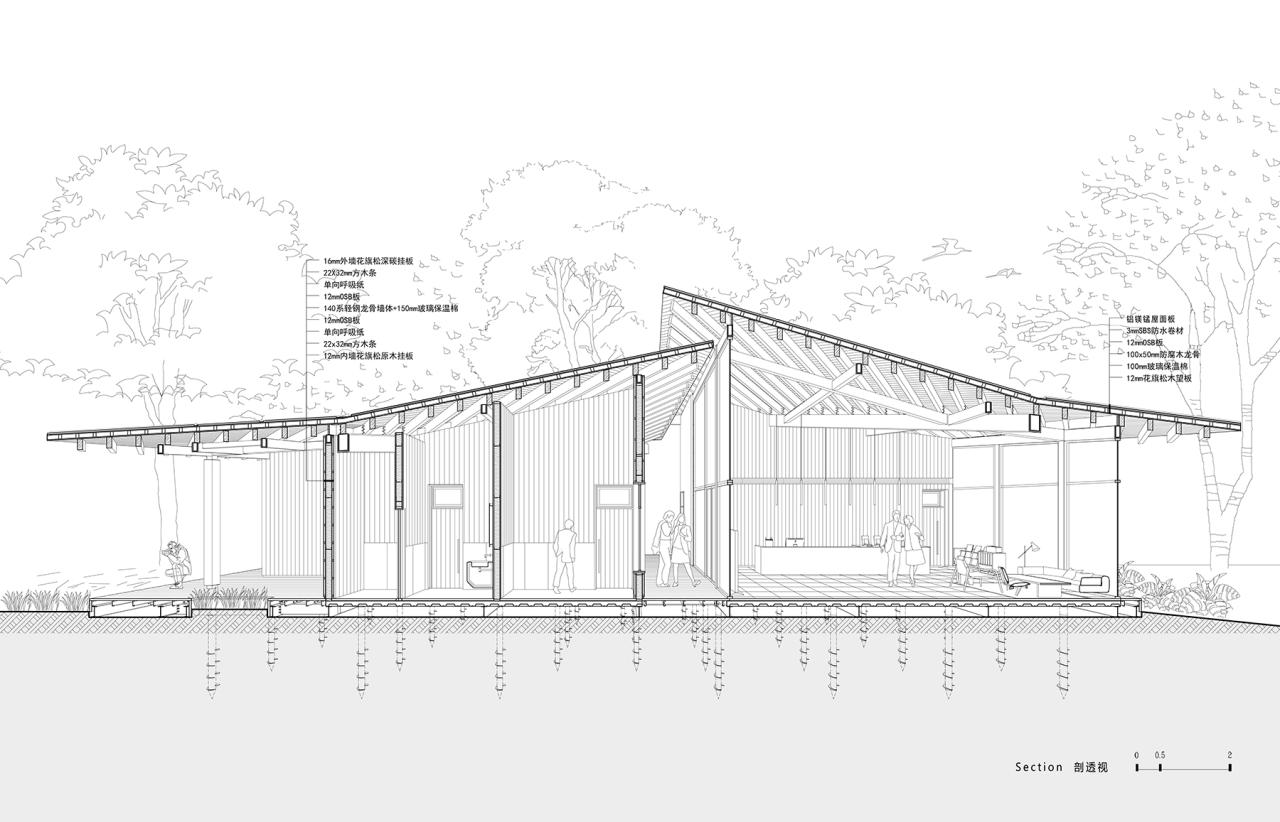 BIM建筑|富阳·阳陂湖湿地接待中心 / 尌林建筑设计事务所