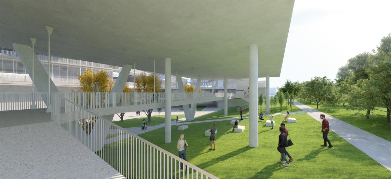 BIM建筑|山间学堂：深圳市第三十三高级中学（中标候选方案） / 上海华都建筑规划设计有限公司