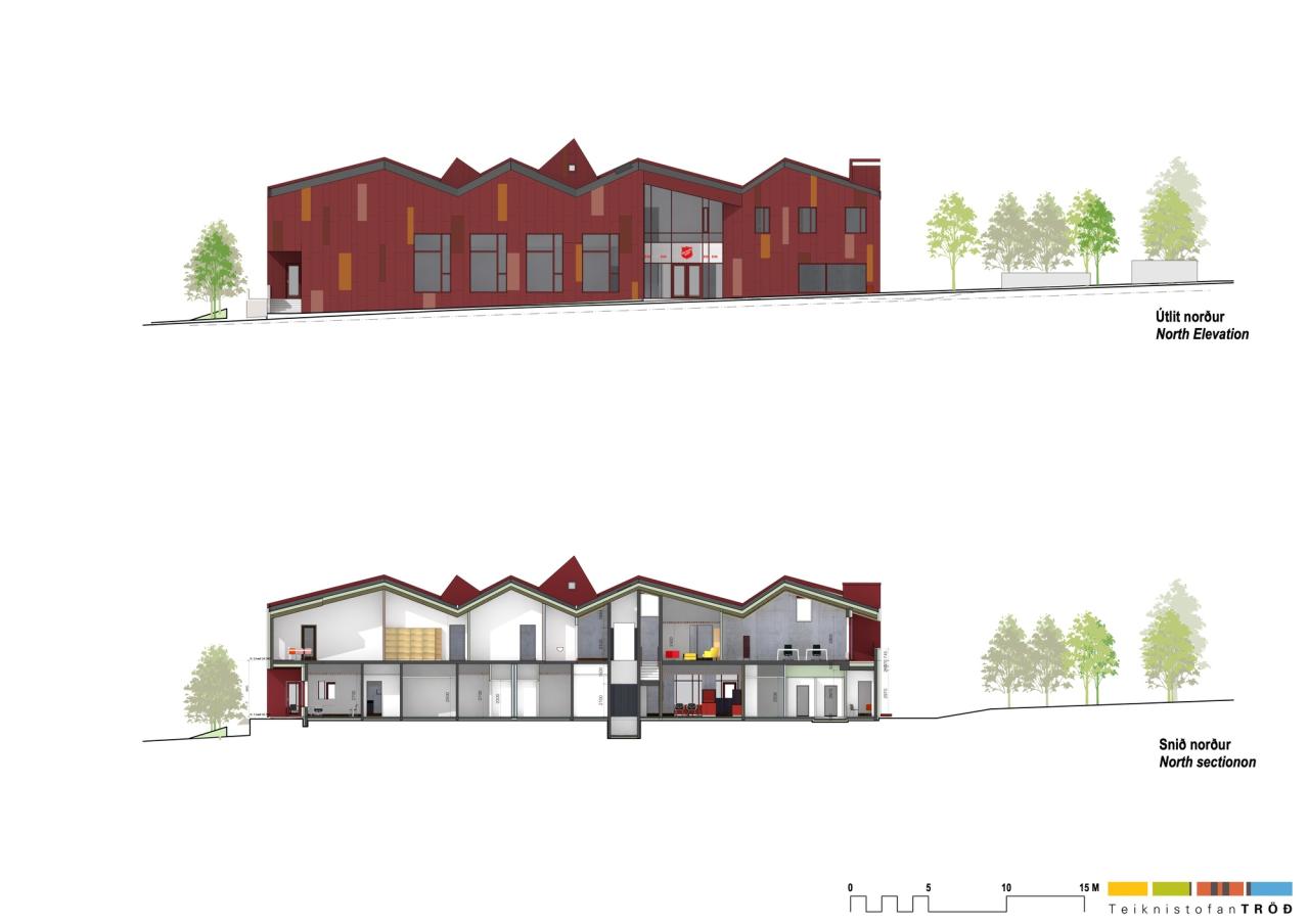 BIM建筑|救世军冰岛总部 / Teiknistofan Tröo