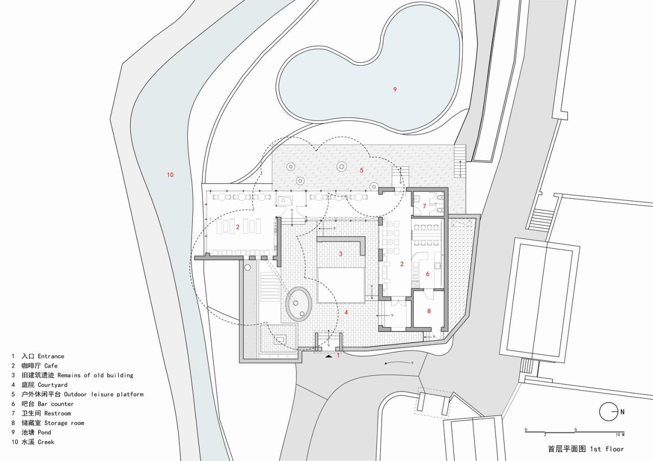 BIM建筑|与树和老土墙共生——军械库咖啡 / 三文建筑