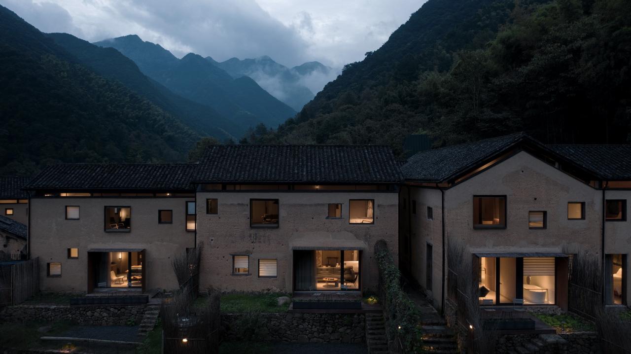 BIM建筑|桐庐流云乡墅，山野间的隐世秘境 / MDO木君建筑设计