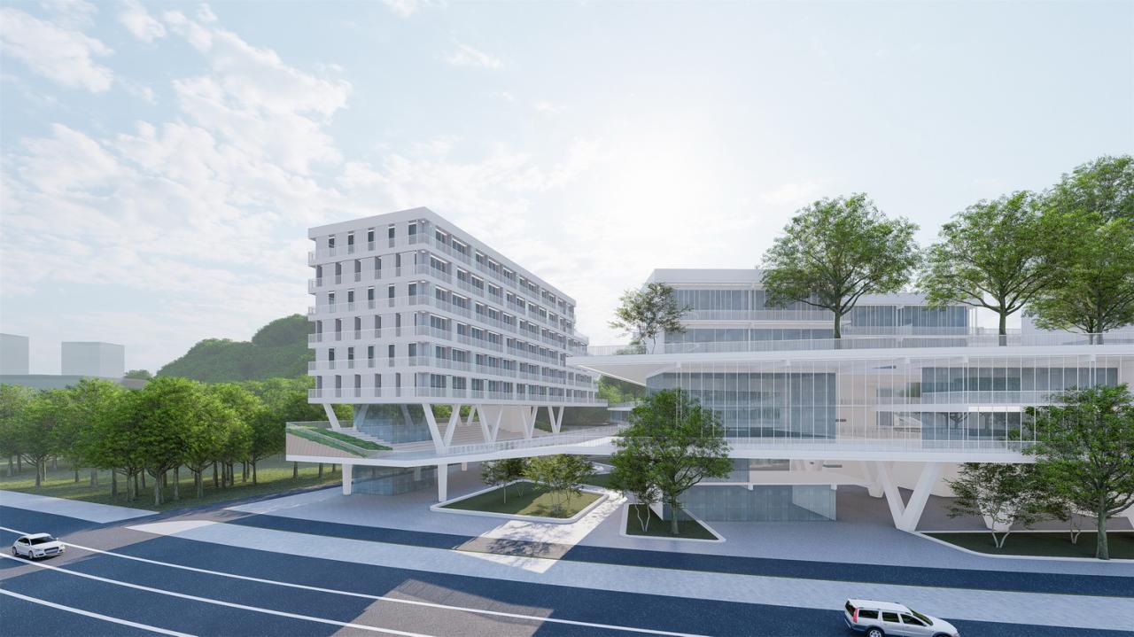 BIM建筑|山间学堂：深圳市第三十三高级中学（中标候选方案） / 上海华都建筑规划设计有限公司