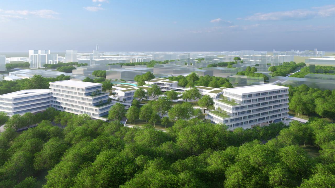 BIM建筑|山间学堂：深圳市第三十三高级中学（中标候选方案） / 上海华都建筑规划设计有限公司