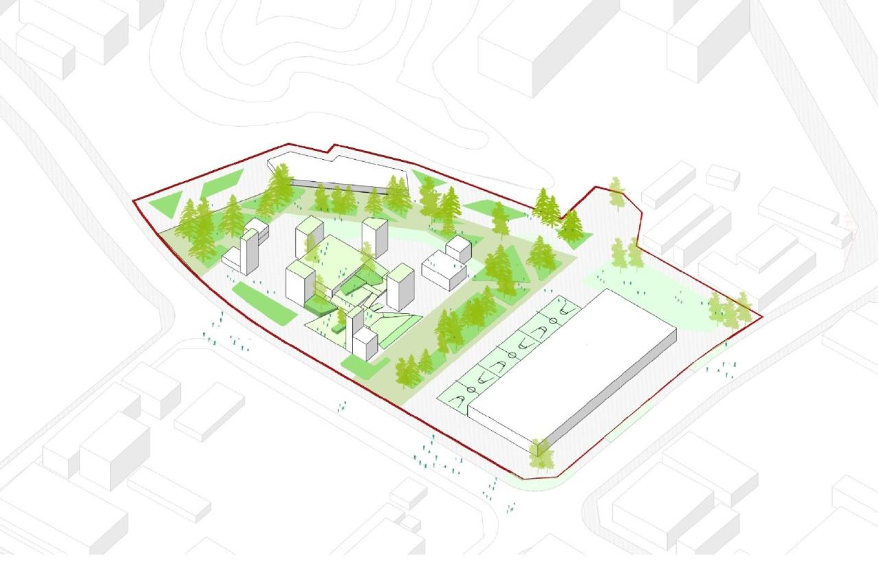 BIM建筑|山间学堂：深圳市第三十三高级中学（中标候选方案） / 上海华都建筑规划设计有限公司