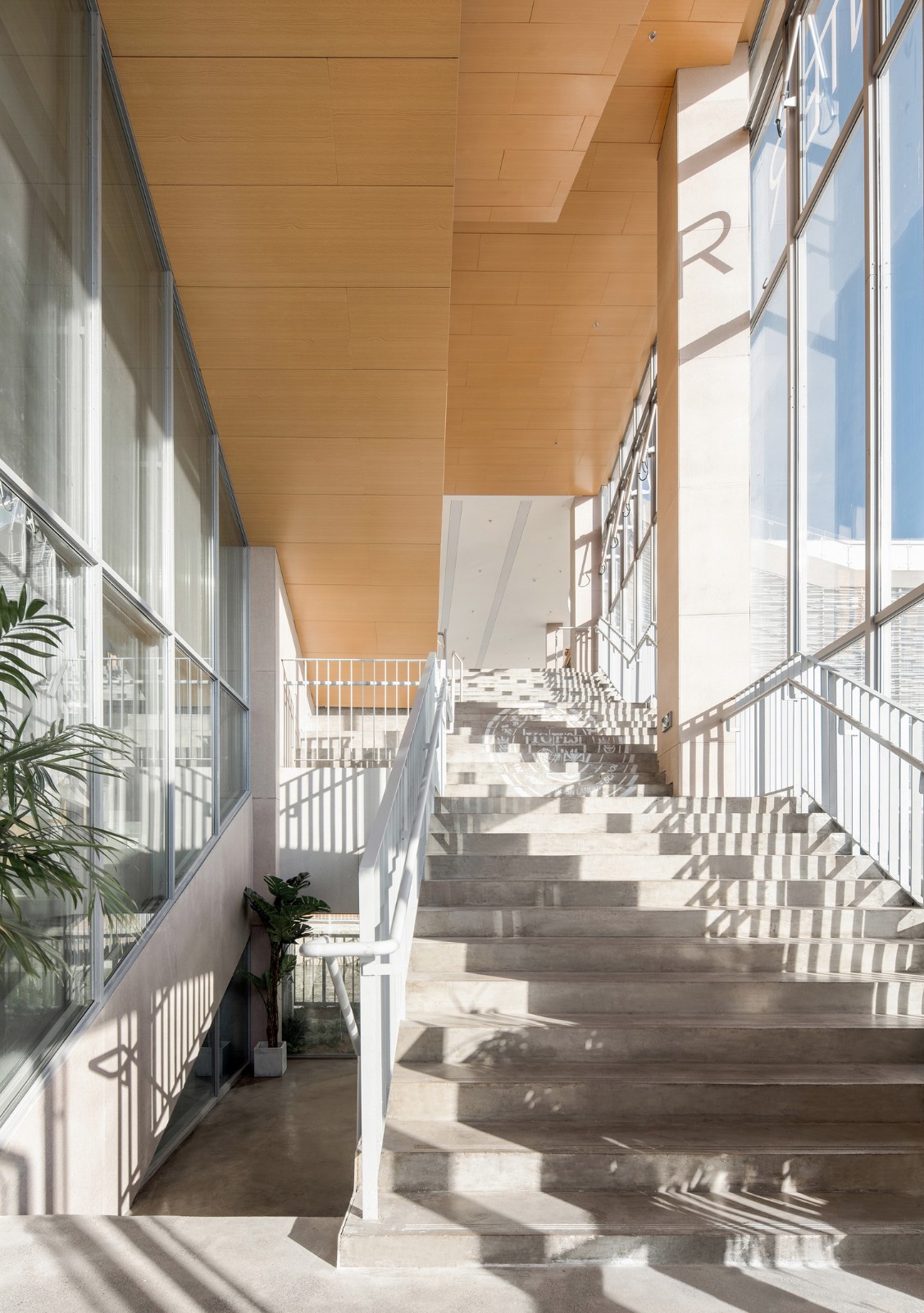 BIM建筑|桥上教学楼 - 盐城外国语学校创新中心 / 普泛建筑