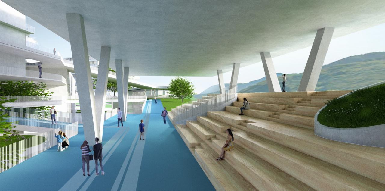 BIM建筑|山间学堂：深圳市第三十三高级中学（中标候选方案） / 上海华都建筑规划设计有限公司