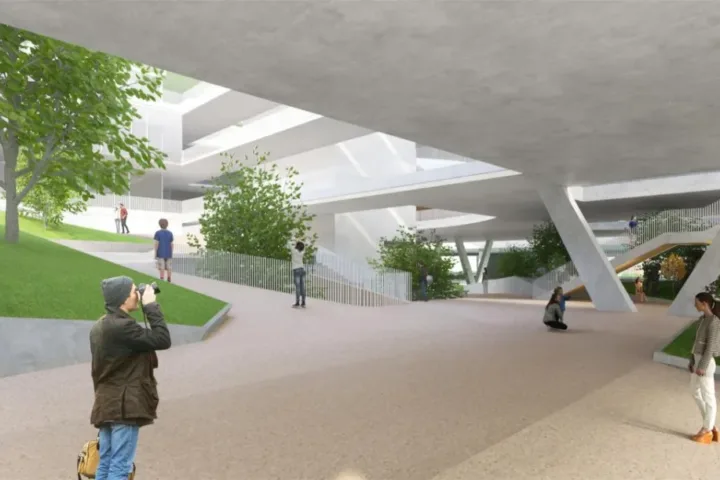 BIM建筑|山间学堂：深圳市第三十三高级中学（中标候选方案） / 上海华都建筑规划设计有限公司