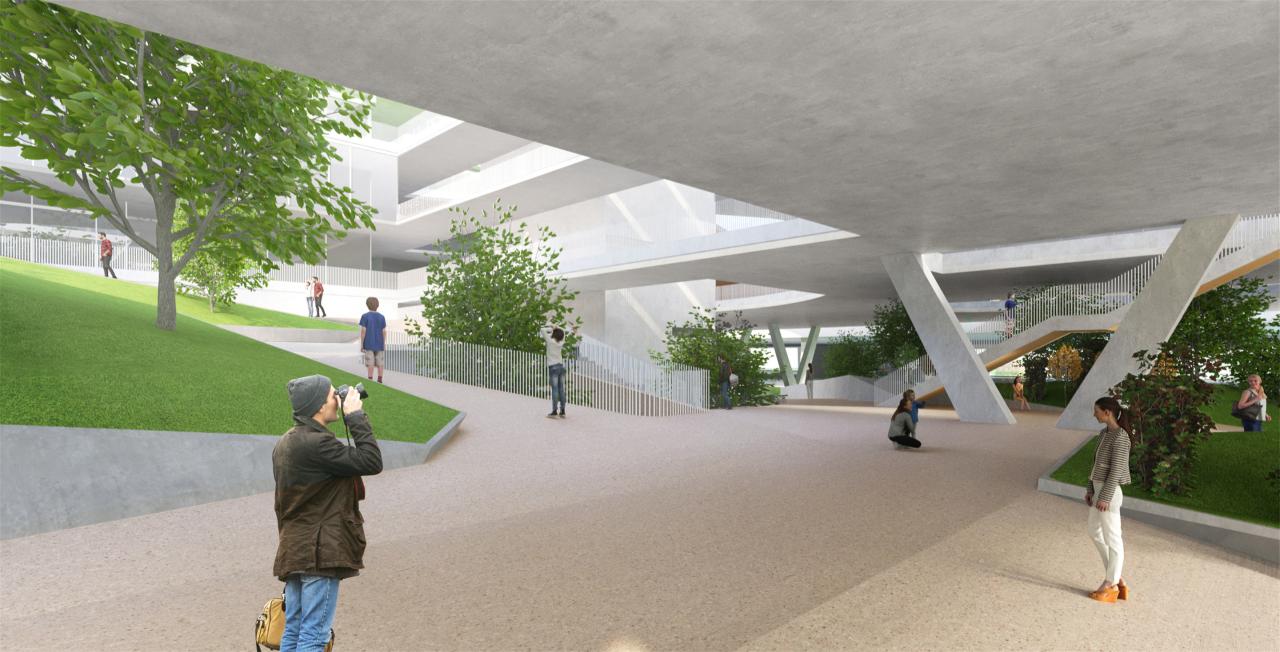 BIM建筑|山间学堂：深圳市第三十三高级中学（中标候选方案） / 上海华都建筑规划设计有限公司