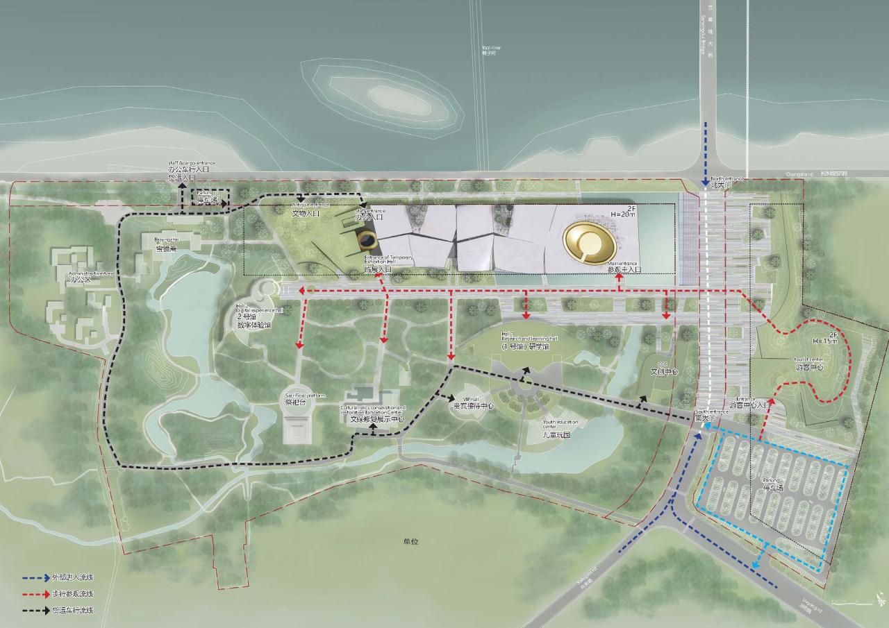 BIM建筑|古蜀玉璋：三星堆博物馆新馆方案设计 / 北京市建筑设计研究院有限公司