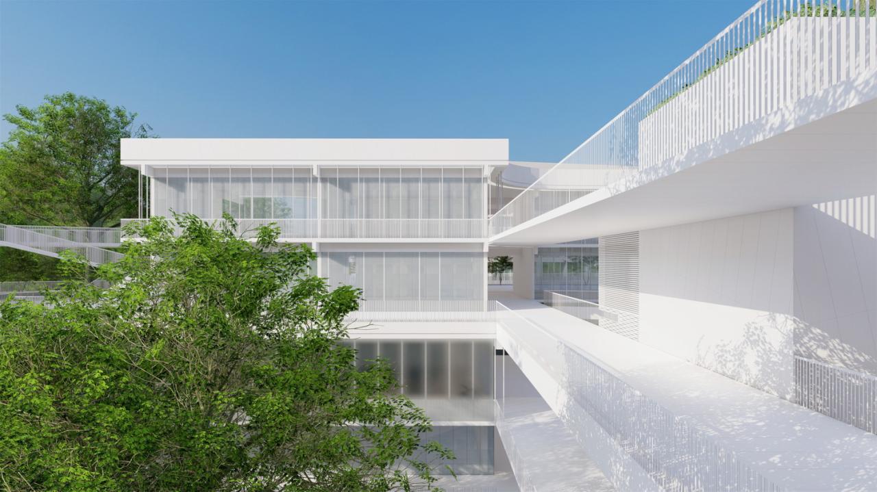 BIM建筑|山间学堂：深圳市第三十三高级中学（中标候选方案） / 上海华都建筑规划设计有限公司