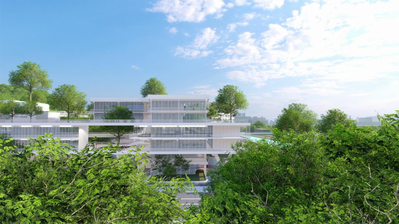 BIM建筑|山间学堂：深圳市第三十三高级中学（中标候选方案） / 上海华都建筑规划设计有限公司