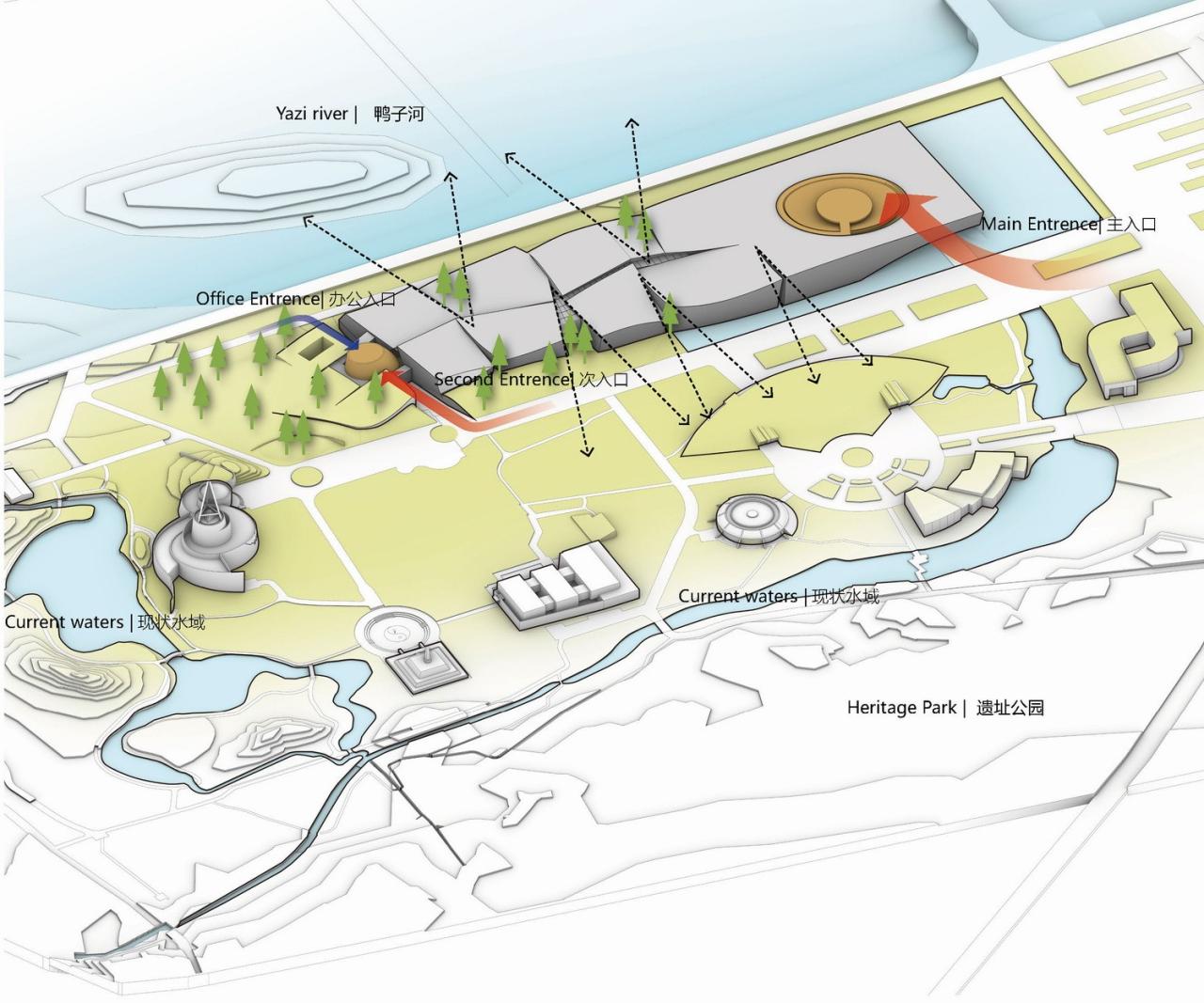 BIM建筑|古蜀玉璋：三星堆博物馆新馆方案设计 / 北京市建筑设计研究院有限公司