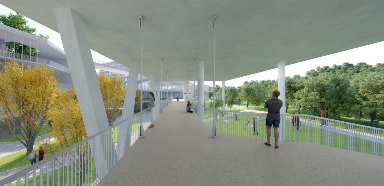 BIM建筑|山间学堂：深圳市第三十三高级中学（中标候选方案） / 上海华都建筑规划设计有限公司