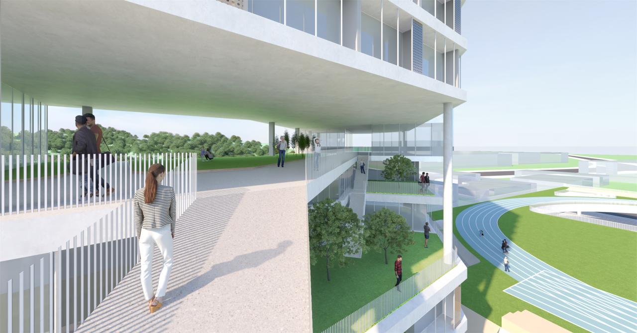 BIM建筑|山间学堂：深圳市第三十三高级中学（中标候选方案） / 上海华都建筑规划设计有限公司