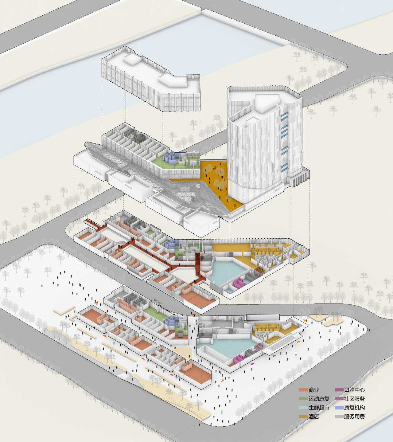 BIM建筑|混合的真实：城市型康养综合体的创新实践 / 栖城设计