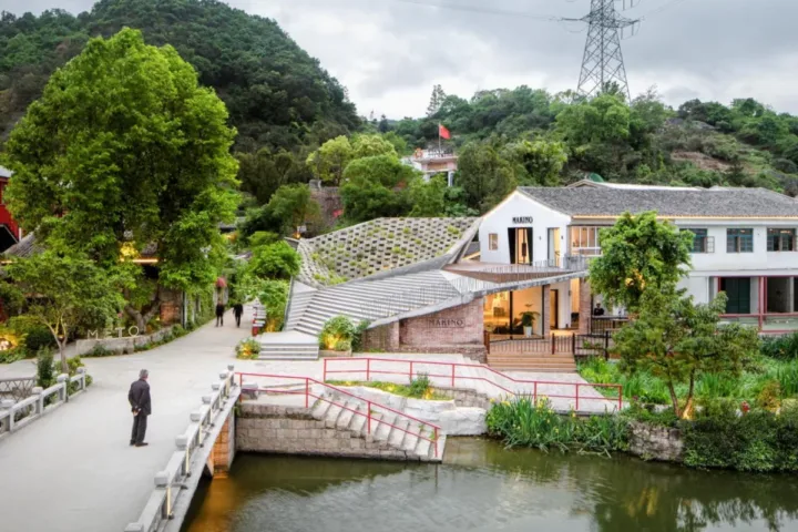 BIM建筑|山村改造中的小品建筑：山根之花 ／谱观建筑