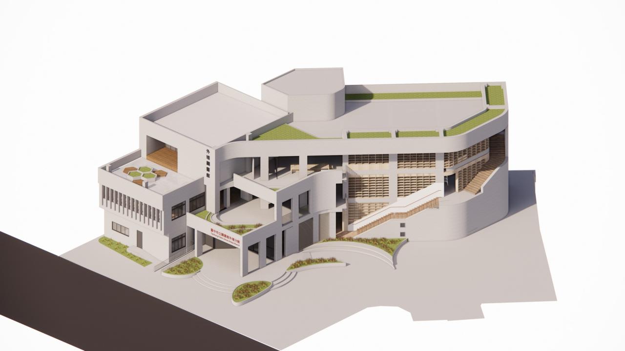 BIM建筑|台中公共图书馆外埔分馆扩建 / 大秝设计