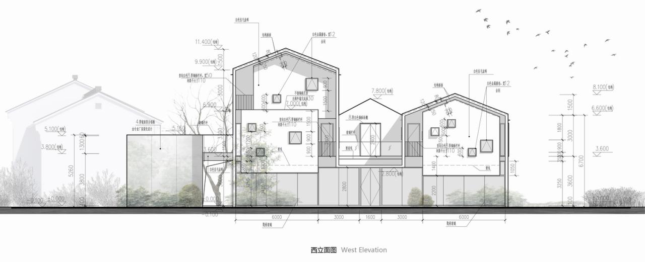 BIM建筑|剖面就是立面：白色的苏州伴宅 / Wutopia Lab