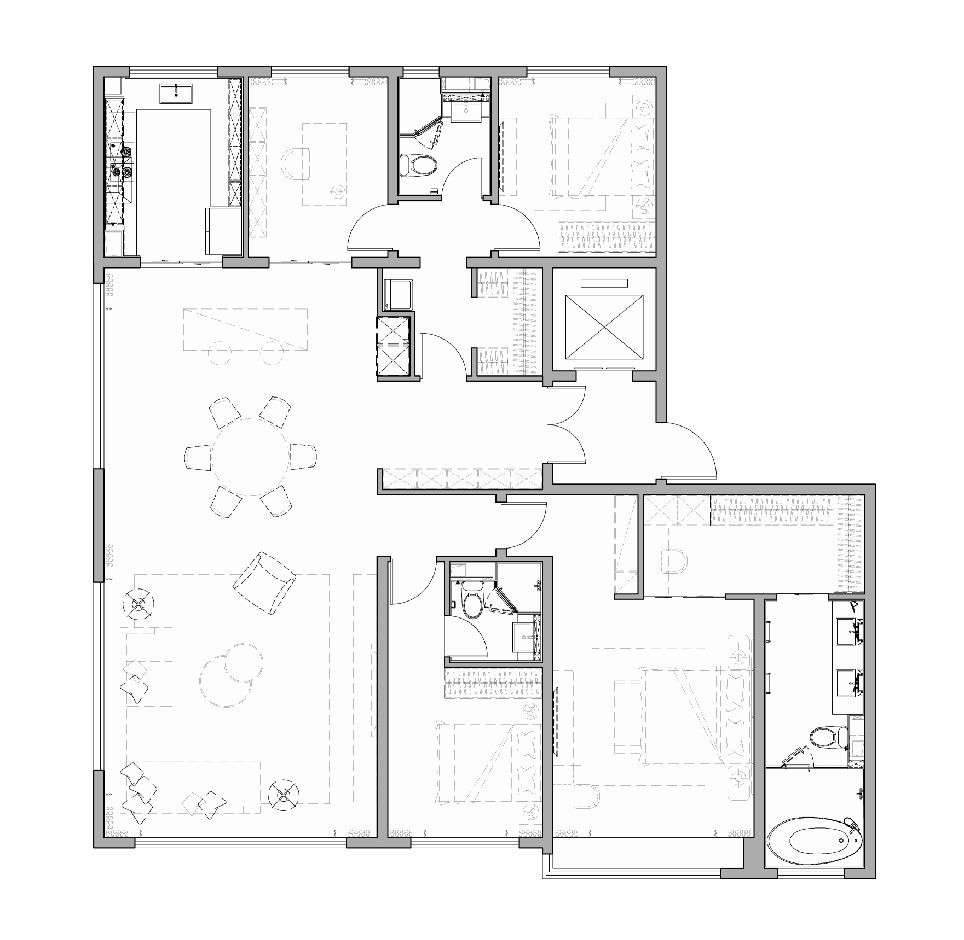 BIM建筑|奢居、从雅、极简 ： 沈阳龙湖 · 天奕 / 成执设计