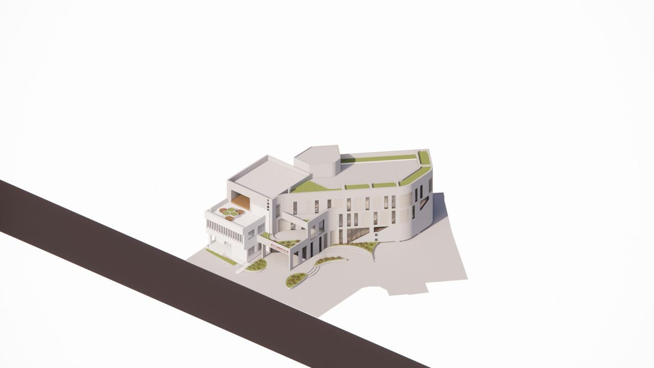 BIM建筑|台中公共图书馆外埔分馆扩建 / 大秝设计