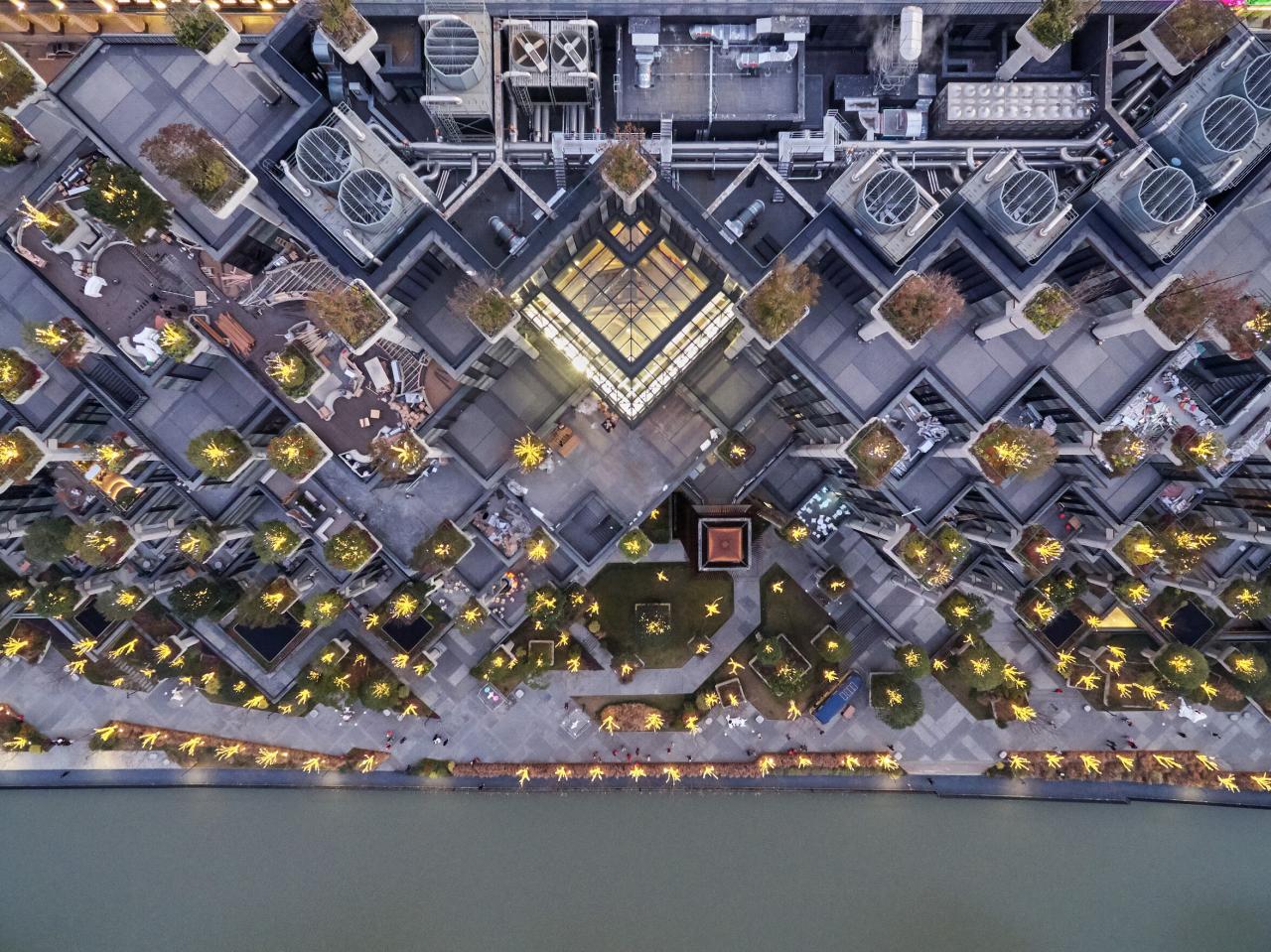 BIM建筑|苏河新地标结构探秘：天安·千树一期启幕 / 奥雅纳