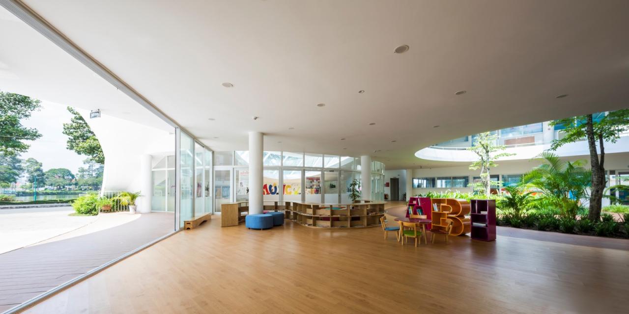 BIM建筑|山坡下的秘密基地：TTC Elite Ben Tre 幼儿园 / KIENTRUC O