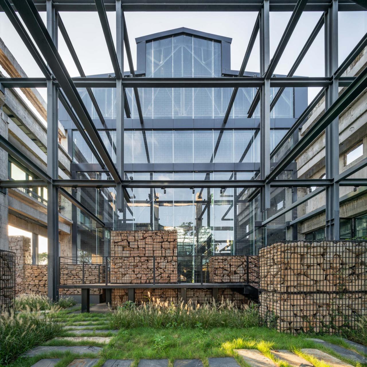 BIM建筑|沙井村民大厅 / 趣城工作室