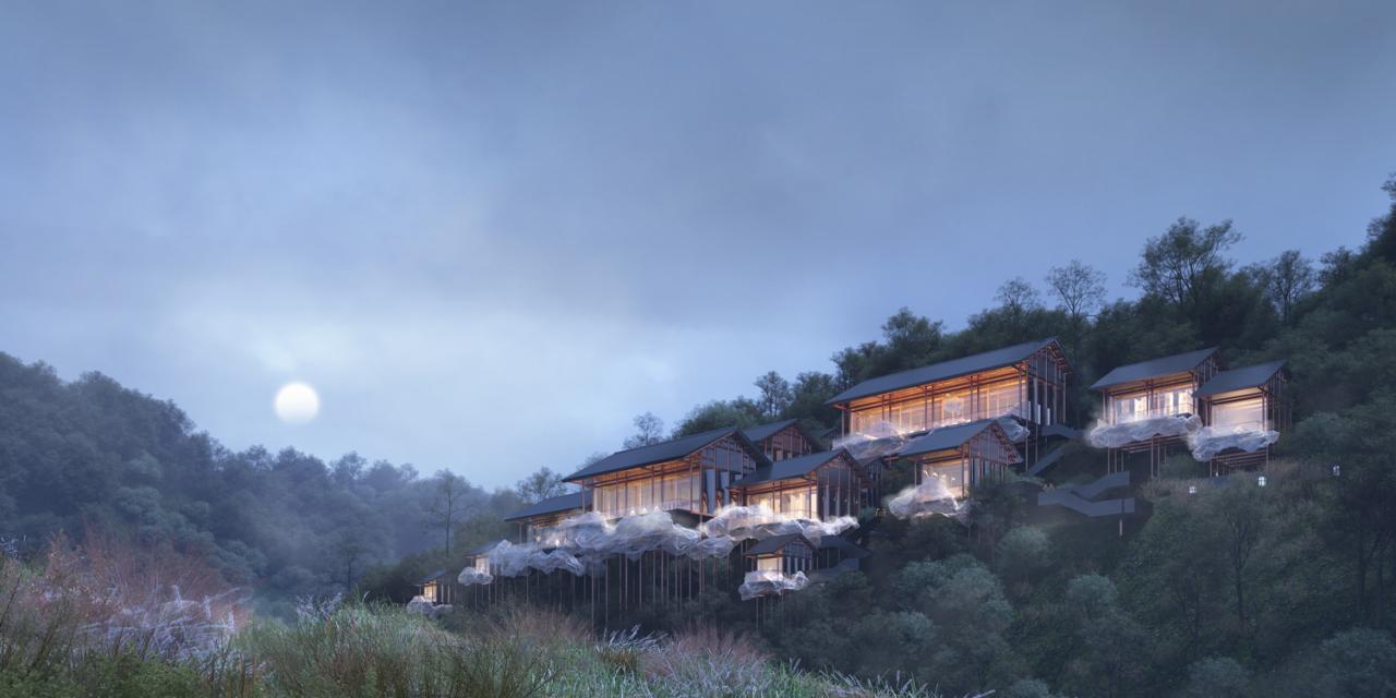 BIM建筑|雷山云屋：西江千户苗寨文化中心方案设计 / 外行建筑