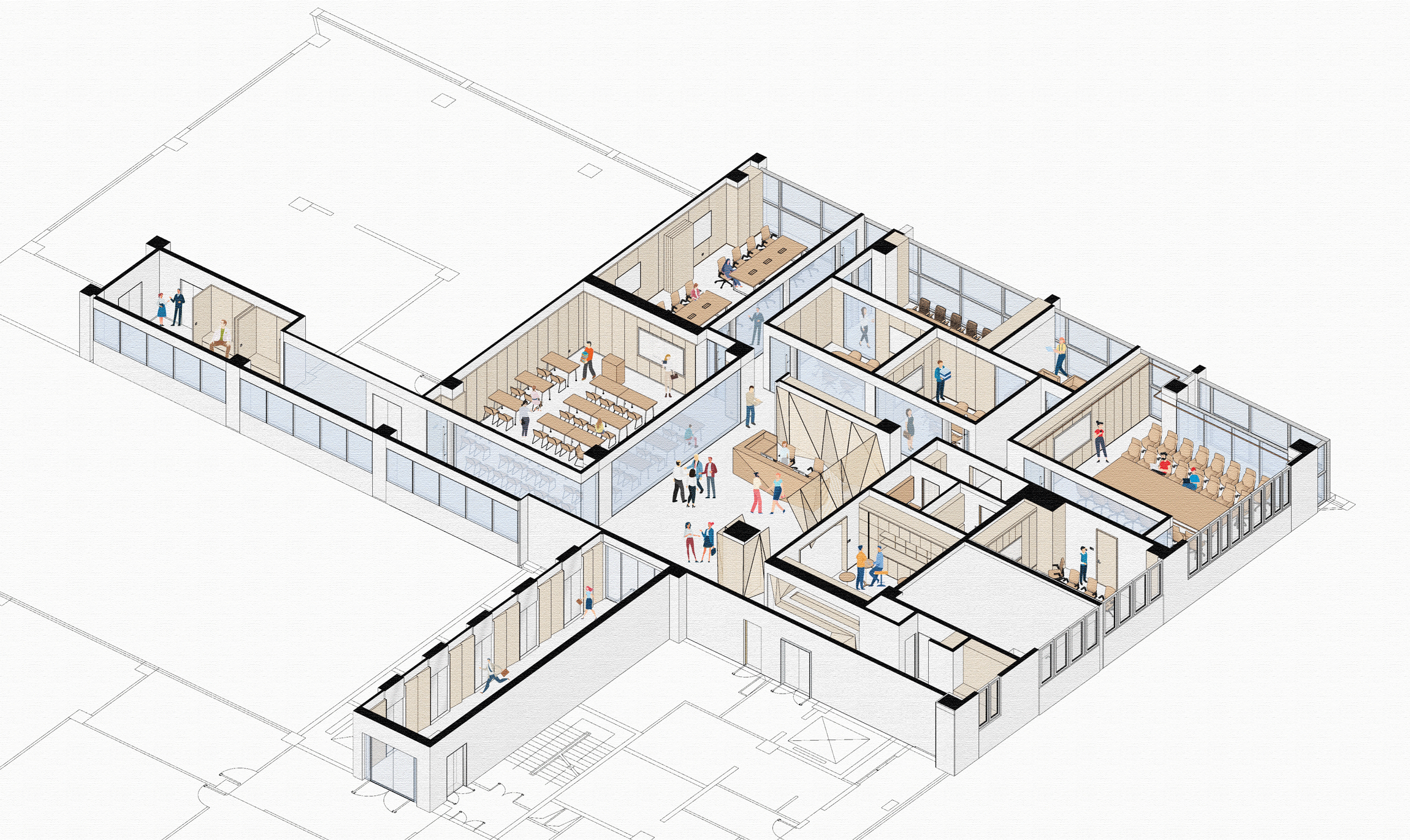 BIM建筑|光之序幕：律师事务所办公空间改造 / CCDI悉地国际 卝智室内设计